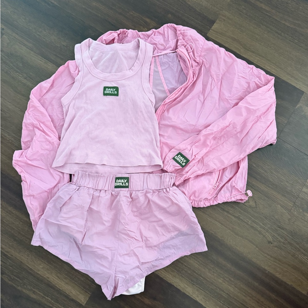 Daily Drill Pink Activewear Set
